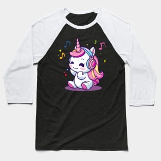 unicorn listening to music Baseball T-Shirt